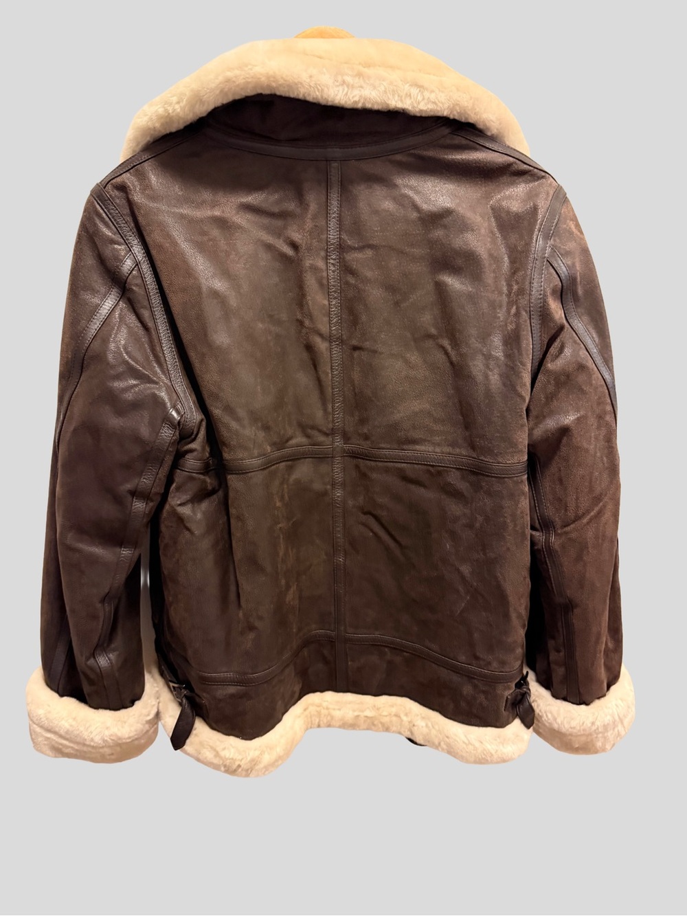 Vintage St. John's Bay Heavy Sherpa Lined Aviator Bomber Jacket - Medium - Picture 9 of 12